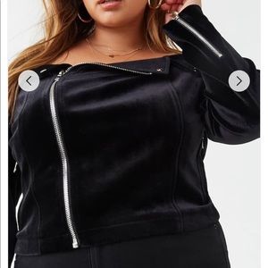 Forever 21 black velvet jacket (size 2X)